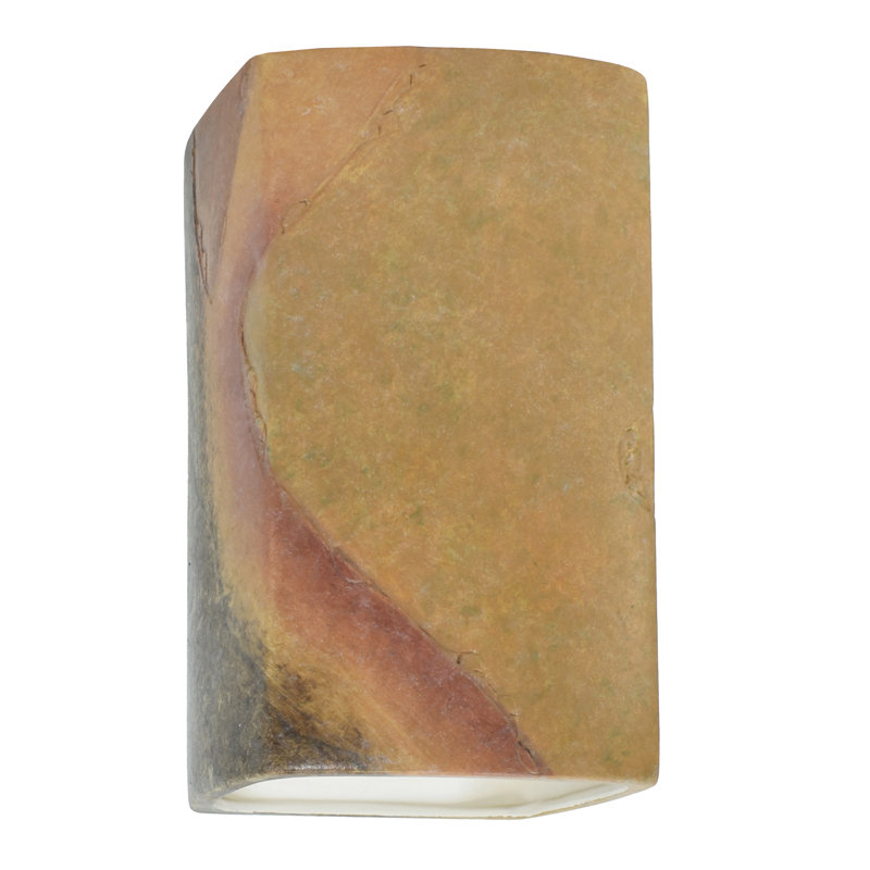1 - Light Flush Mounted Sconce, 9.5" H x 5.25" W x 4.5" D, No, Verde Patina