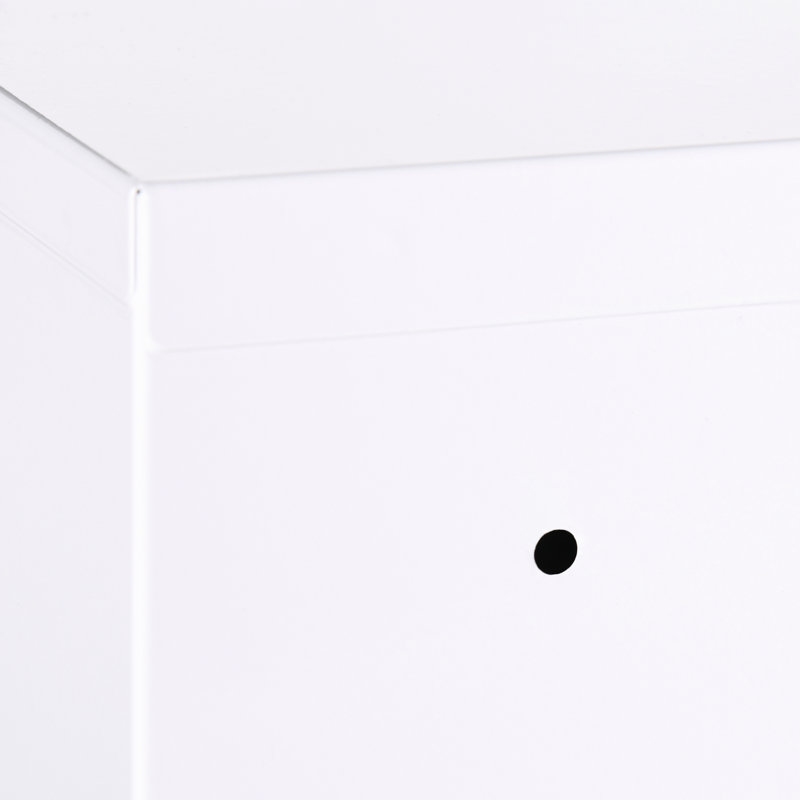 Armoire murale de salle de bain et de cuisine 16 po x 21 po, verrouillable, acier à 3 niveaux, blanc, pour ranger les articles dans l'armoire avec serrure 16 po x 21 po