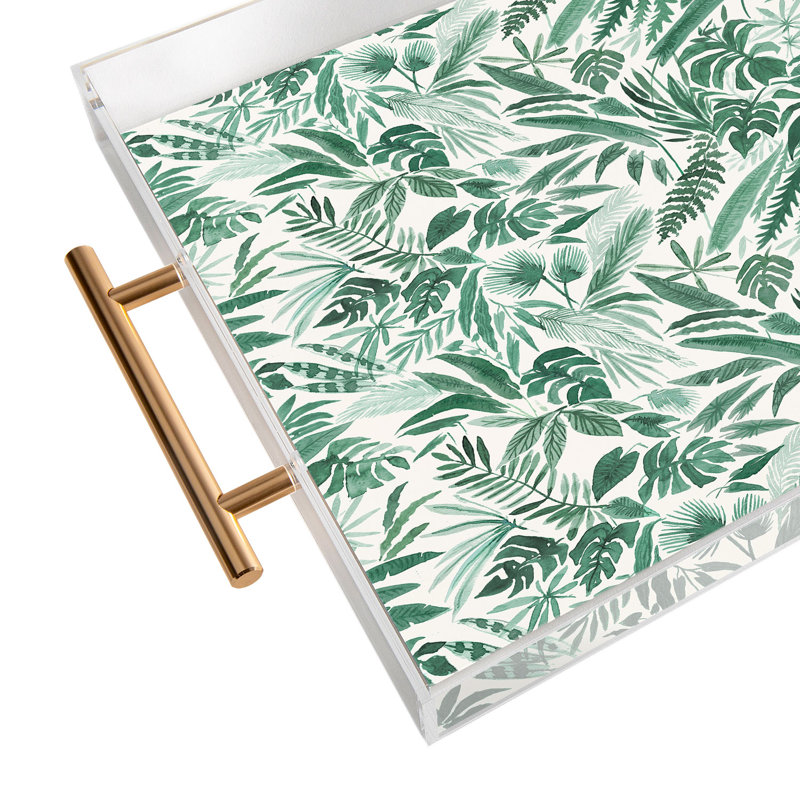 Megan Galante Tropical Palm Acrylic Tray