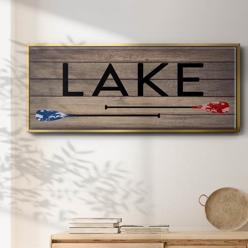 Lake Paddles- Framed Canvas, 24" H x 60" W