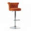 Ensemble de 2 tabourets de bar en velours-574597541