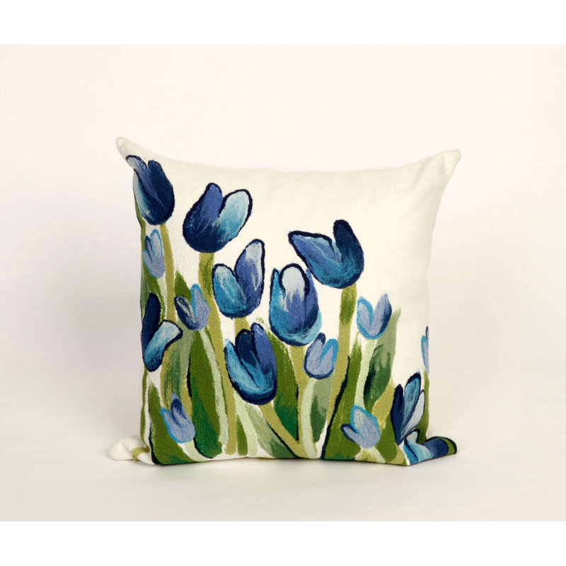  Allover Tulips Throw Pillow