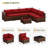 Keyala 7 Piece Rattan Sectional Seating Group with Cushions-650428448