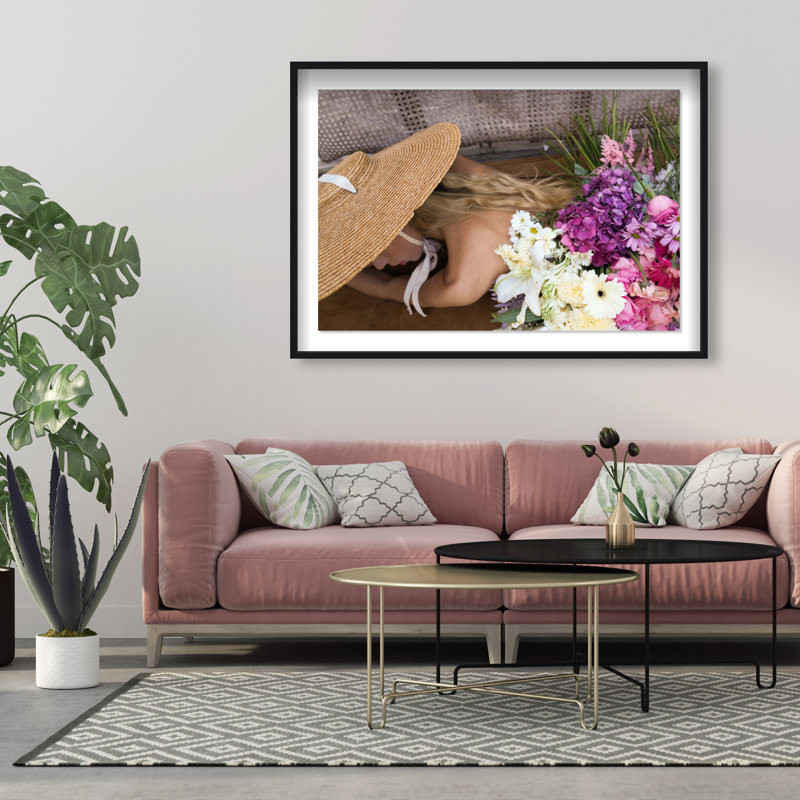 Pretty Bloom Canvas Floral & Botanical Print by Oliver Gal, 37.5"H x 55.5"W, Black Frame