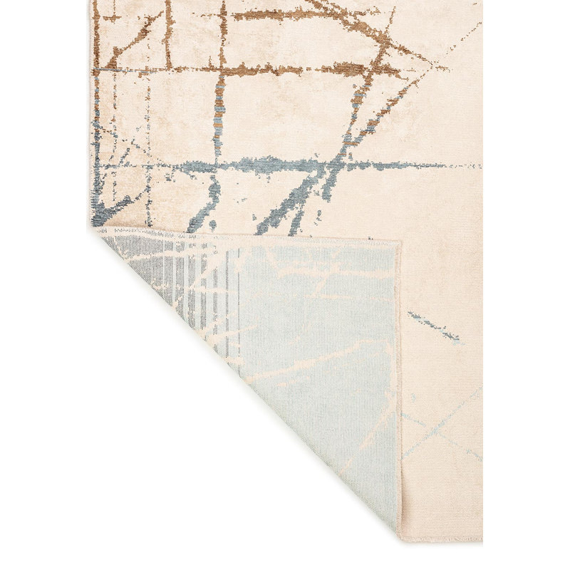 Tapis moderne à lignes abstraites délavées, Rectangle 6 pi 7 po x 9 pi 10 po