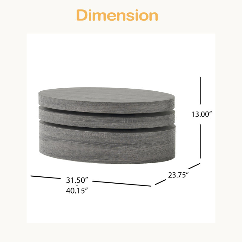 MODERNESQUE ROTATING COFFEE TABLE