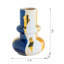 Vase en céramique Bulbous à finition abstraite multicolore