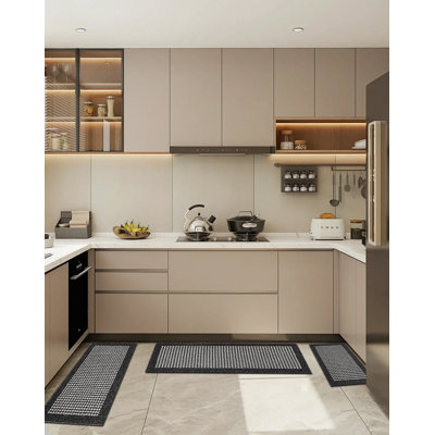 Tapis de cuisine, envers en caoutchouc antidérapant, lavable à la machine, ensemble de 3 pièces