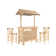 Bamboo Tiki Bar and Two Stool Set By RAM Game Room