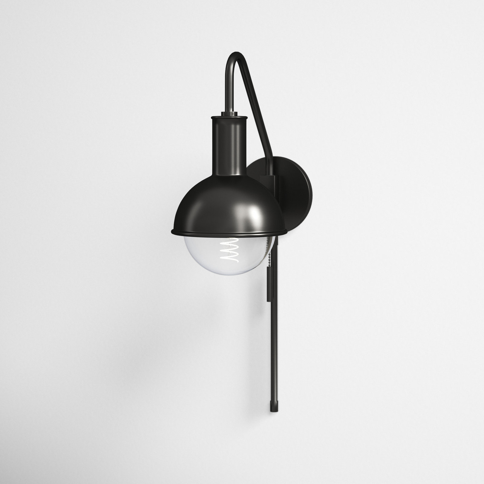 Luke Single Light Dimmable Plug-in Armed Sconce, Old Bronze