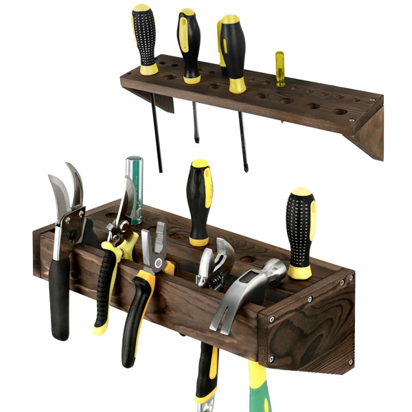 Wall Mounted 2 Pack Screwdriver Organizer Tool Holder Hammer Pliers Storage Rack (Set of 2) Gracie Oaks
