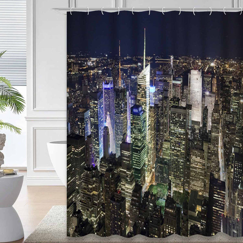 Rideau de douche New York Times Square, L 72 po x l 72 po