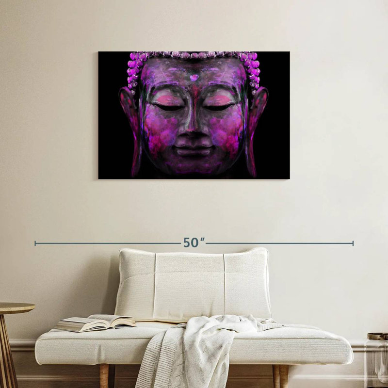 Adella Purple Buddha, 24" H x 36" W