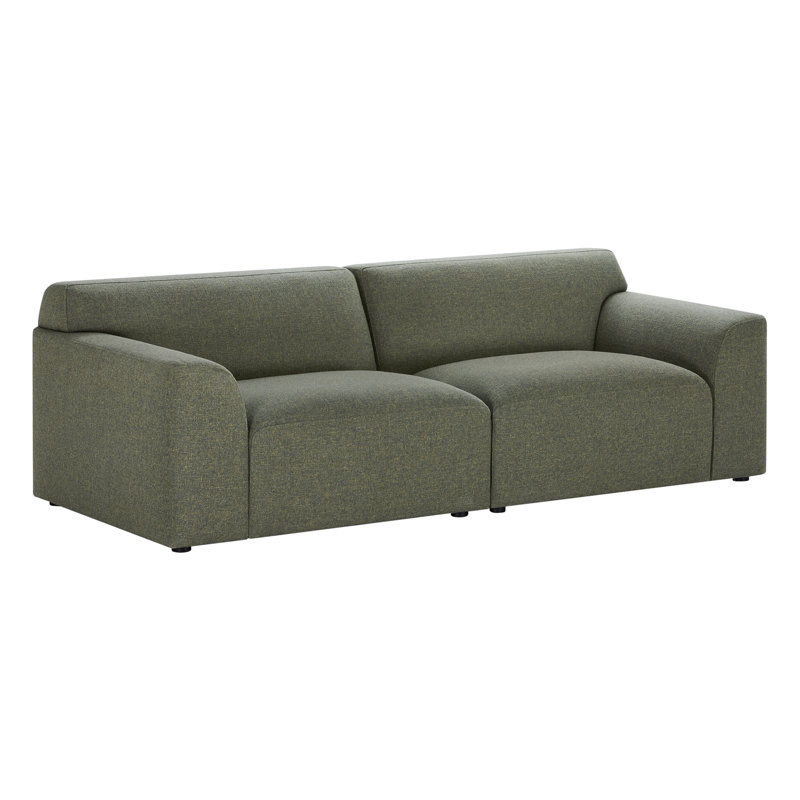 Morell 2-Piece 93" Upholstered Modular Sofa, Nathan Hemp Tweed