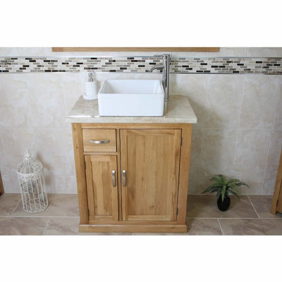 Dematteo 751mm Single Bathroom Vanity with Vessel Ceramic Basin