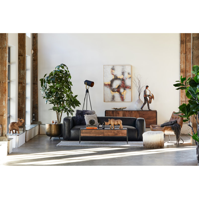 Lounge Chair, Cappuccino Genuine Leather