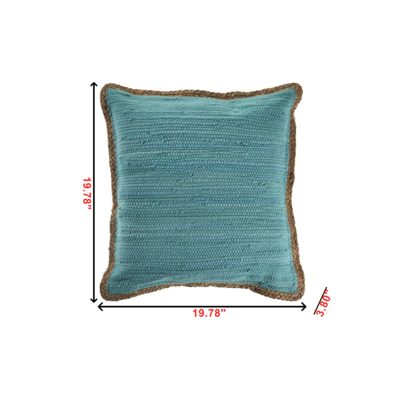 Coussin décoratif 20 par Trio, Turquoise / brun clair