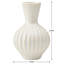 Vase de table en céramique blanche nervurée 6,25 po Londen-900585372-921249145