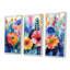 Fleurs roses bleues sous l'eau II - ensemble d'art mural botanique-1113942175-1113942172