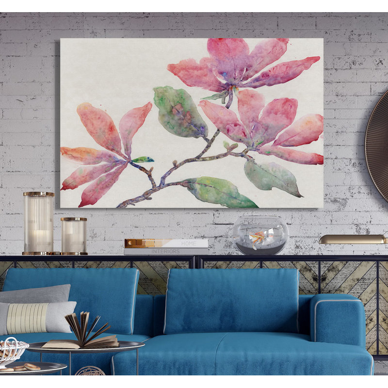 «Flowering Branch I», reproduction, H 24 po x l 36 po x 1,5 po, Toile tendue