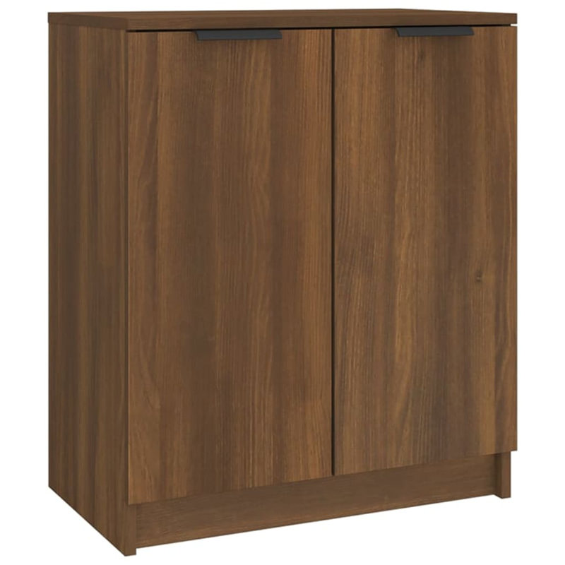 8 Pair Shoe Storage Cabinet, Brown Oak