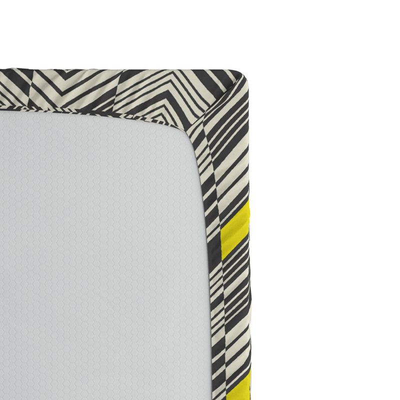 Microfiber Chevron Fitted Sheet, Twin Fitted Sheet
