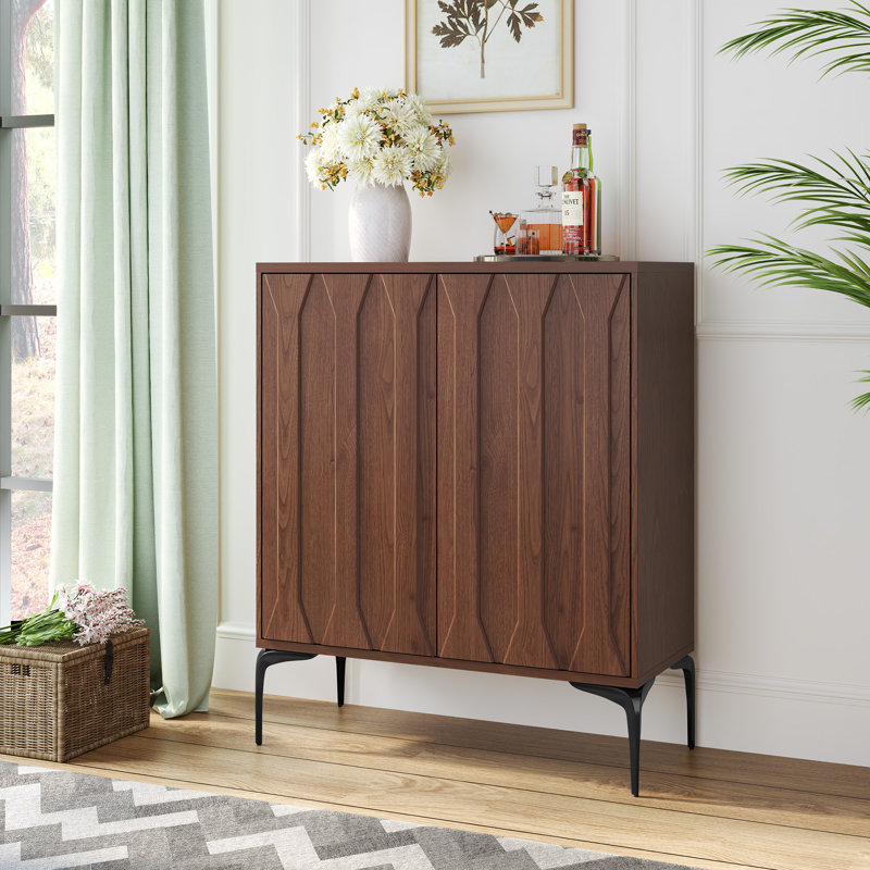 2-Door Accent Cabinet With Adjustable Shelves,, Brown