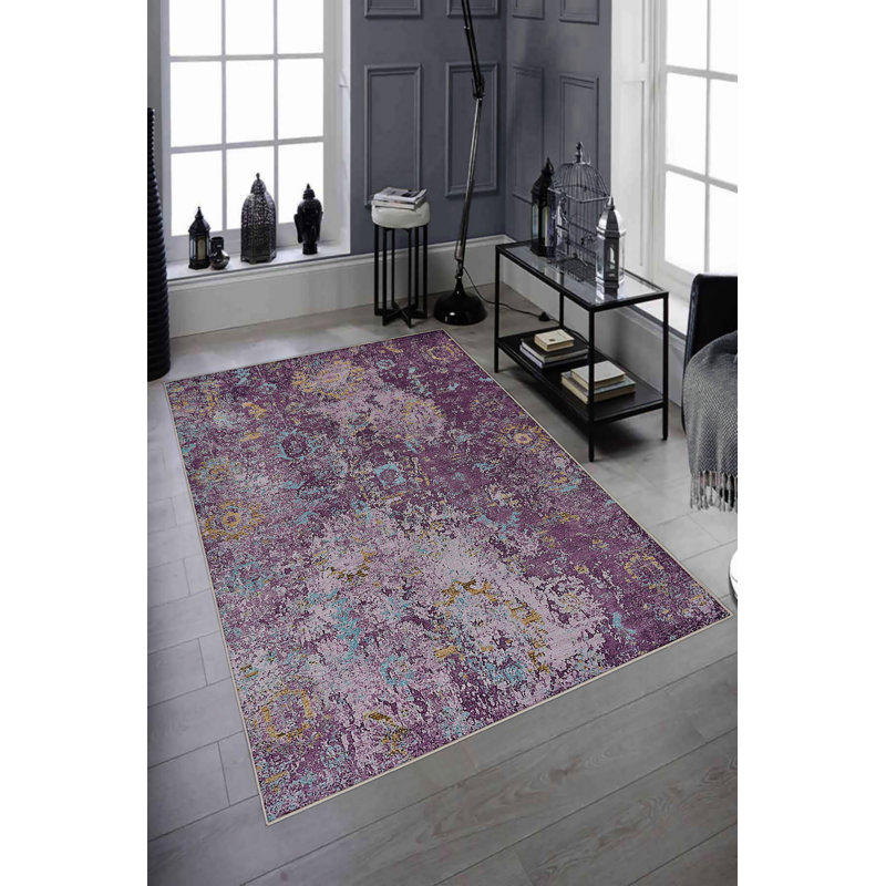 Eco-Friendly Area Rug, 100% Polyester, 31.5 x 47.2 inches | 650 g/m², 0.16 in Pile Height | Antibacterial, Non-Slip PVC Dot Underside | Machine Washable, Perfect for Living Room & Bedroom Decor