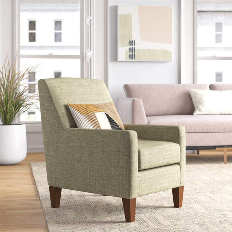 Peavy Upholstered Armchair, Hampden Spring Green