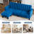 Modern Velvet 3 Seater Sofa with Convertible Ottoman-933065693