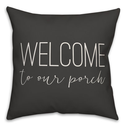  Coussin décoratif intérieur / extérieur Welcome to Our Porch