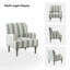Fauteuil l 28,7 po Ariana avec pieds en bois massif et garniture cloutée-303307602