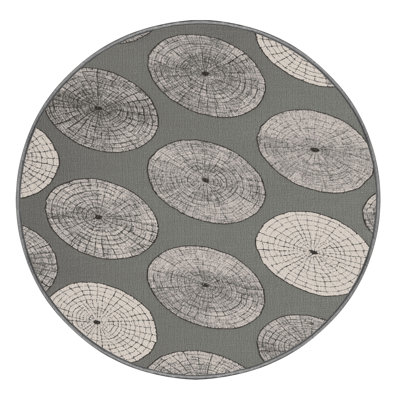 Machine Washable Space Grey Area Rug