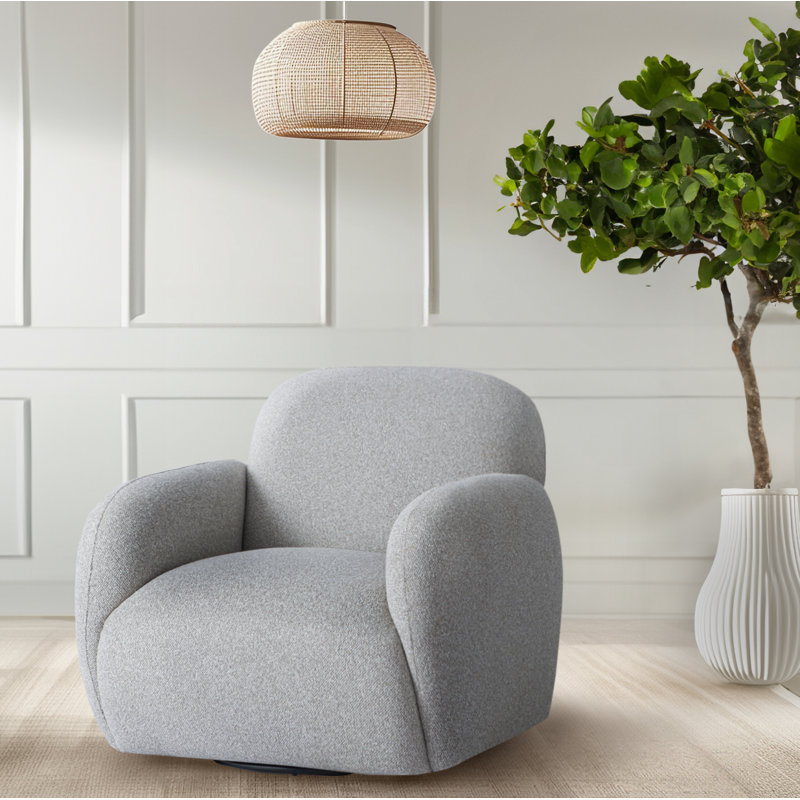 Fauteuil pivotant Soria, Champagne Boucle