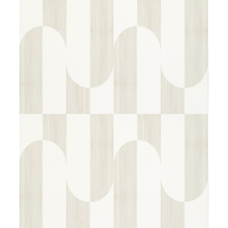 Blue Retro Funky Geometric Wallpaper R8379, White