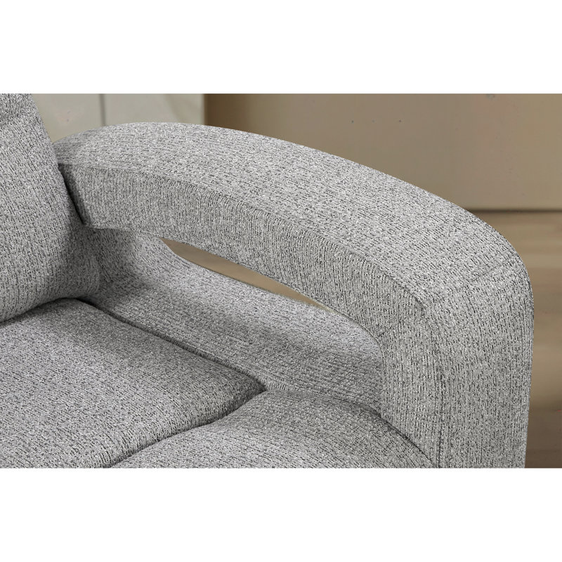Canapé inclinable électrique gris avec console centrale