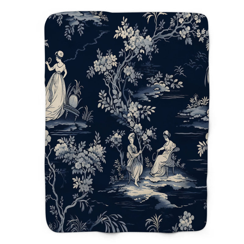 French French Timelessness - 1 Pièce Sherpa Premium Couverture 0041, L 50 po x L 60 po