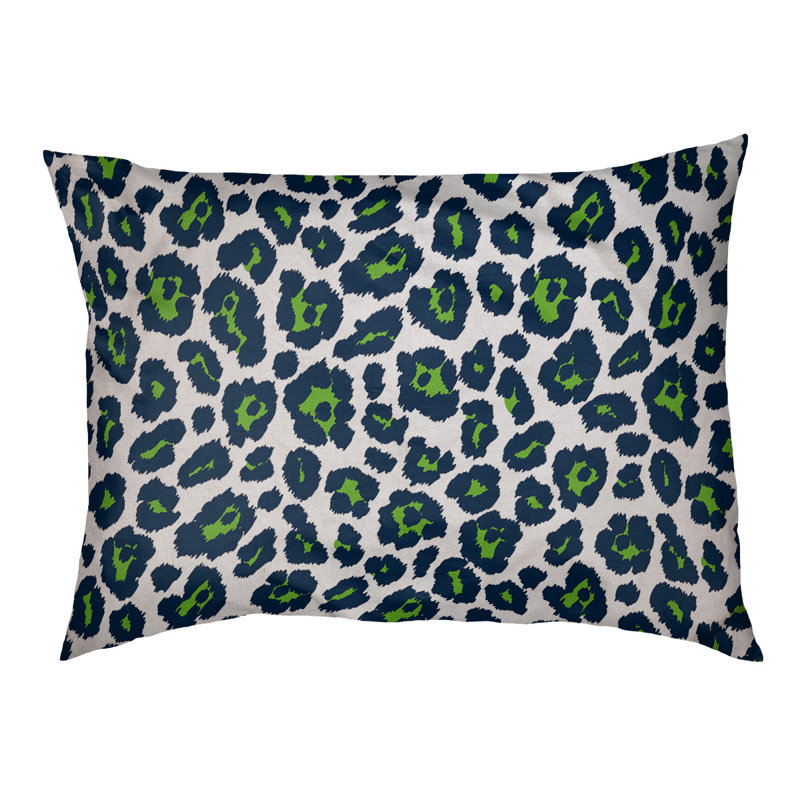 Coussin d'extérieur Seattle, Petit (l 18 po x P 28 po x H 4 po), Blanc / vert / bleu marine