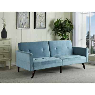 Charmeka 79'' Velvet Sleeper Sofa