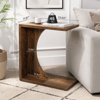 Table d'appoint en forme de C