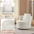 Swivel Accent Armchair with Throw Pillow-105007142