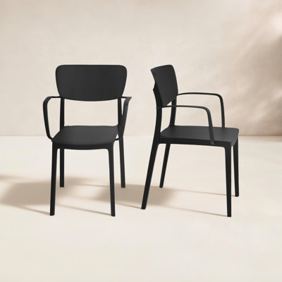 Farrah Stacking Patio Dining Armchair