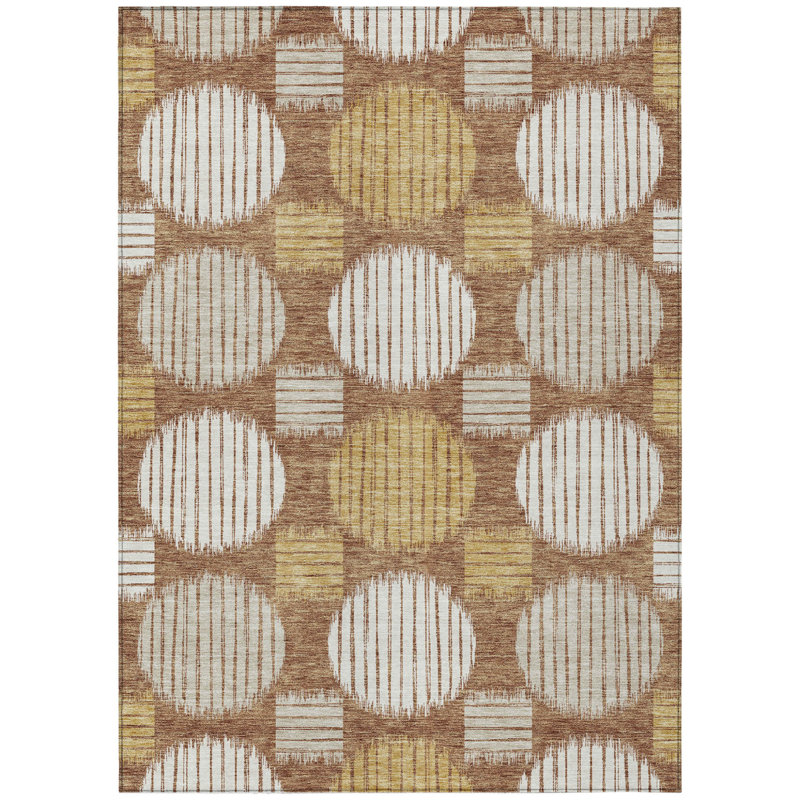 Tapis intérieur lavable beige et ivoire 9 'X 12'