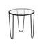 Table basse moderne avec plateau 100% verre trempé, 21,0 po x 21,0 po x 21,7 po | Structure robuste en 100% métal | Conception élégante et élégante, parfaite pour le salon ou le bureau | Pièce décorative contemporaine pour la maison contemporaine-1883176024