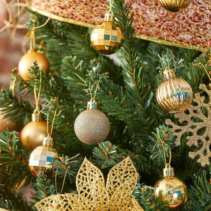 Plastic Shatterproof Bauble, Gold
