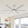 6 Aluminium Blades Indoor Ceiling Fan With Light Kit And Remote Control