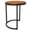 Ensemble de trois tables gigognes rondes noires et cuivrées 19 po