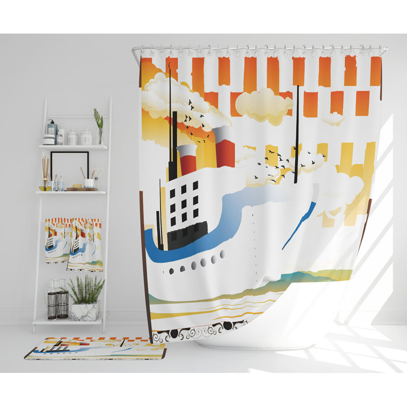 Nethaniel Polyester Shower Curtain Set