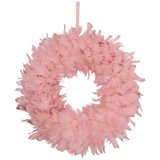 Two-Tone Feathers Christmas Wreath - 14.5" - Unlit
