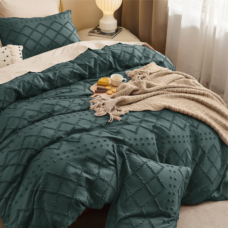 Ensemble de housse de couette Literie Boho - Ensemble de literie à broder, Housse de couette grand et 2 taies décoratives